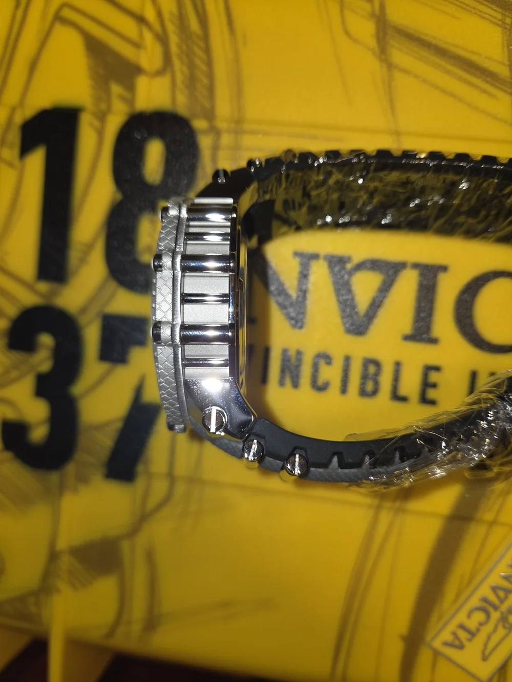 Invicta Silver Stainless Steel Ocean Warrior SubAqua Watch with Light Blue Dial